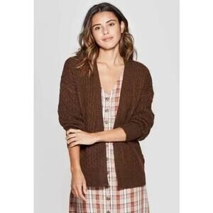 Universal Thread Honeycomb Brown Cardigan M